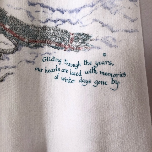 3/$15: Vintage Northern Reflections Ice Skate Turtleneck Sweatshirt - Picture 4 of 7